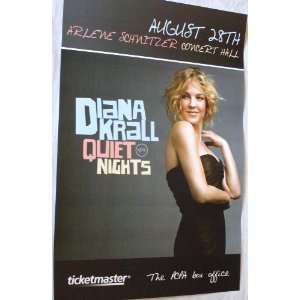 Diana Krall Poster   Concert Flyer   Quiet Nights Tour