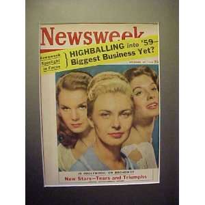 Joanne Woodward, Suzy Parker & Diane Varsi September 29, 1958 Newsweek 