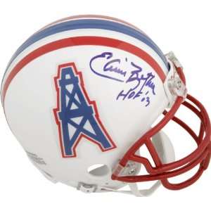 Elvin Bethea Houston Oilers Autographed Throwback Mini Helmet with HOF 