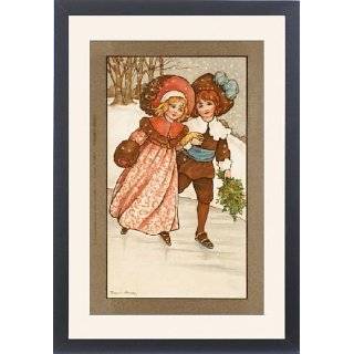   Prints of Christmas children skating by Florence Hardy from Mary Evans
