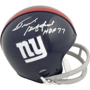 Frank Gifford New York Giants Autographed Throwback Riddell Mini 