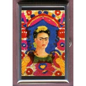 FRIDA KAHLO SELF PORTRAIT FLOWERS Coin, Mint or Pill Box Made in USA