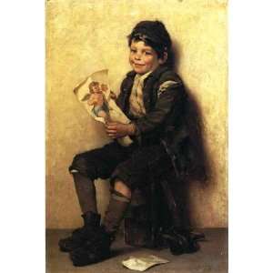   oil paintings   John George Brown   24 x 36 inches   Paddys Valentine