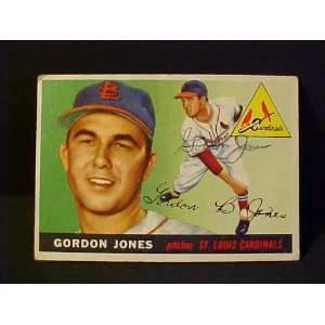 Gordon Jones St. Louis Cardinals #78 1955 Topps Autographed Baseball 