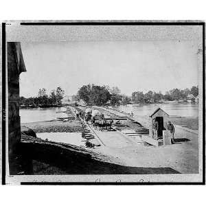  Pontoon bridges across James River at Richmond,Va. April 