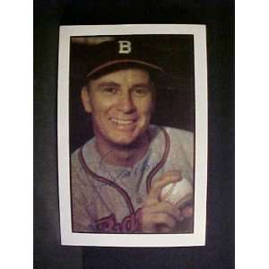 Jim Wilson Boston Braves #37 1953 Bowman Color Reprint Signed Baseball 