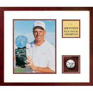 Jim Furyk PGA Champion Tour Framed Autographed Golf Ball Collage