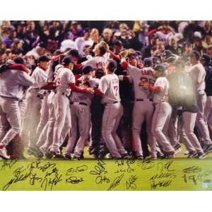 Signed Curt Schilling, Jacoby Ellsbury, Mike Lowell, Jonathan Papelbon 