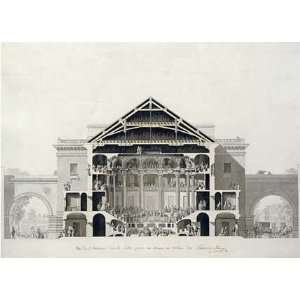 Cross Section of The Front Section of The Theatre by Francois Joseph 