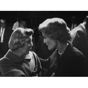 Actress June Allyson with Pat Nixon on Eve of the California Elections 