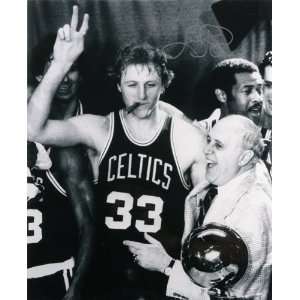 Larry Bird Boston Celtics Cigar Celebration with Red Auerbach 16x20 