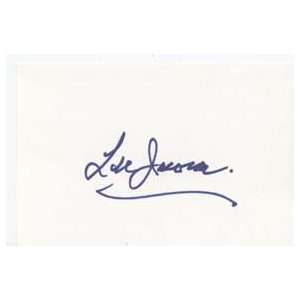LEE IACOCCA Signed Index Card In Person
