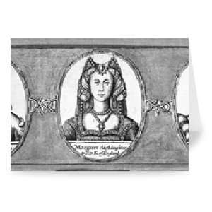 Margaret Tudor with two of her husbands,   Greeting Card (Pack of 2 