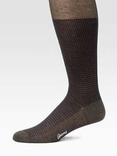Brioni   Houndstooth Dress Socks    