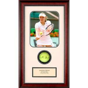 Martina Hingis Autographed Tennis Ball Shadowbox