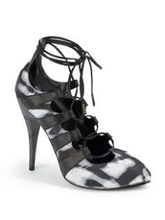 Just Cavalli   Abstract Print Lace Up Pumps
