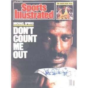  Michael Spinks (Boxing) Autographed Sports Illustrated 