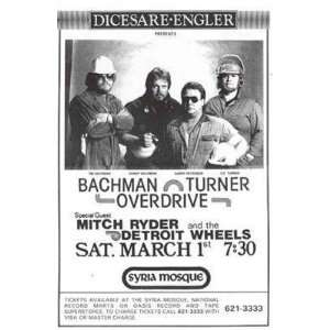 Bachman Turner Special Guest Mitch Ryder & Detroit Wheels 1984 Concert 