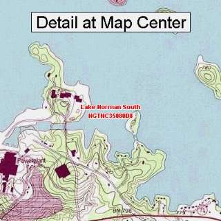  USGS Topographic Quadrangle Map   Lake Norman South, North 