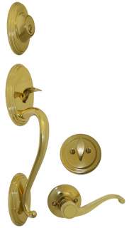 Polish Brass Handleset For Entrance Door Handle entry  