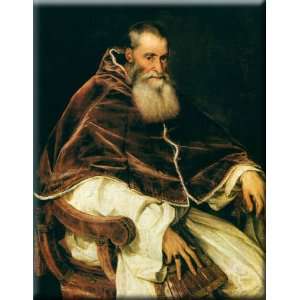  Portrait of Pope Paul III 12x16 Streched Canvas Art by 