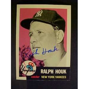 Ralph Houk New York Yankees #282 1953 Topps Archives Signed Baseball 