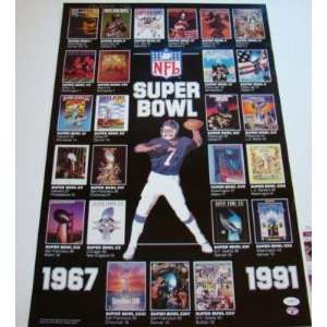 Ray Nitschke HOF 78 SIGNED Super Bowl Poster JSA E96361   Autographed 