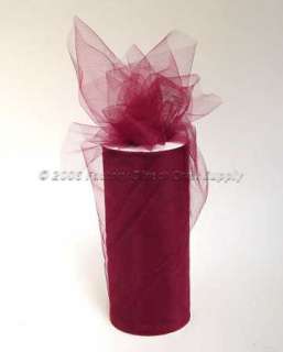 Burgundy Netting Tulle Spool 6x 25 yards Wedding Favor  