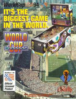 1994 BALLY MIDWAY WORLD CUP SOCCER PINBALL FLYER MINT  