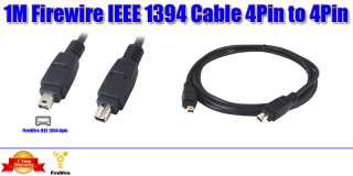 1M Firewire 4 Pin to 4Pin Mini Cable Lead IEEE 1394 i Link DV Out 