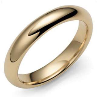 Comfort Silk Fit Wedding Band Ring 14K Yellow Gold 4mm  