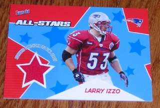 2005 Bazooka Larry Izzo Game Used Pro Bowl Jersey Card  