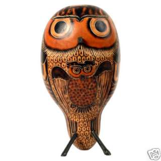 Pair of Gourd Owls Hand Carved 10 Peru Fair Trade New Other Home 