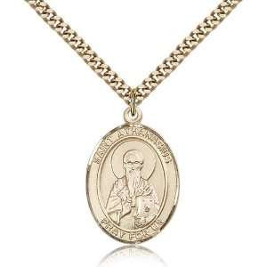 Gold Filled St. Saint Athanasius Medal Pendant 1 x 3/4 Inches 7296GF 