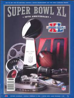 Super Bowl XL Steelers vs Seahawk Program & Event Guide 2006 