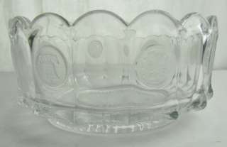 Vintage Fostoria Clear Coin Glass Round Serving Bowl  