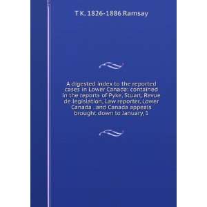  The Law Reporter Thomas Kennedy Ramsay Books