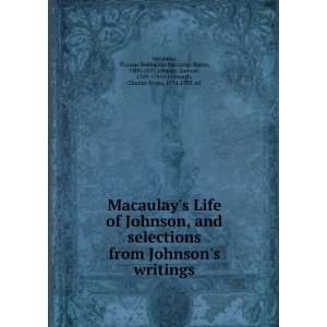 Life of Johnson, and selections from Johnsons writings Thomas 