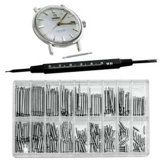 360pc Stainless Steel Watch Spring Bar Pin Assortment & Tool Set   18 