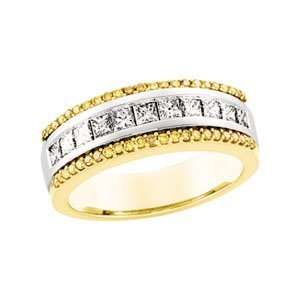  14k 2 Tone Bridal Engagement Ring Anniversary Band 1ct Sz 