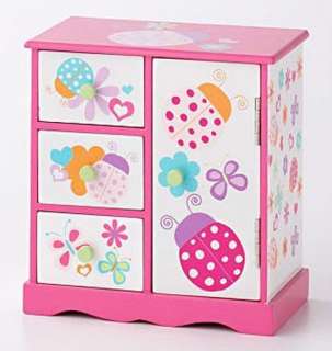 Pretty Painted Girls Wooden Jewelry Boxes, 3 Styles  