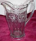 LANCASTER PRESSED GLASS CARNATION 1911 EAPG PITCHER FOO