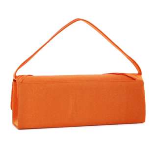   bow flap evening bag/ clutch with glitter square accents   orange