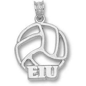 Eastern Illinois Panthers Solid Sterling Silver EIU Volleyball 