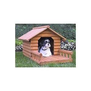  Pet Beds   Merry Products Medium Log Home Dog House Set 