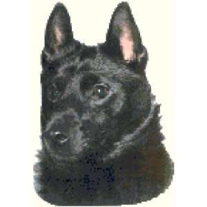  Schipperke Portrait Dog Custom Designed Counted Cross Stitch 