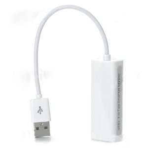   100Mbps High Speed Ethernet Network Adapter Dongle White Electronics