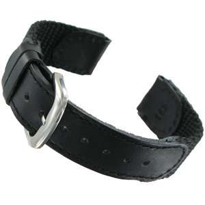 16mm Compass Black Swiss Army Style Watch Band Strap HR  