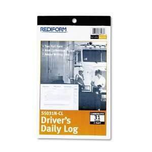Drivers Daily Log, 5 3/8 x 8 3/4 , Carbonless Duplicate, 31 Sets/Book 