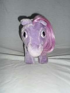 VTG 1984 My Little Pony G1 Hasbro Softies purple BLOSSOM 11 plush MLP 